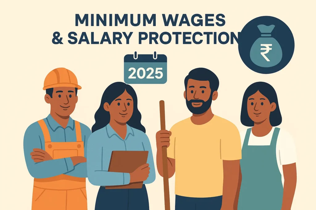 minimum wages and salary protection India 2025 – diverse workers