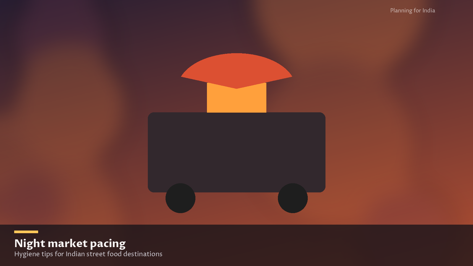 Evening cart scene for Indian street food destinations